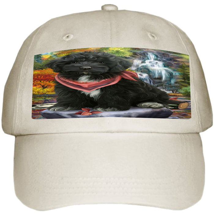Scenic Waterfall Cockapoo Dog Ball Hat Cap HAT59322