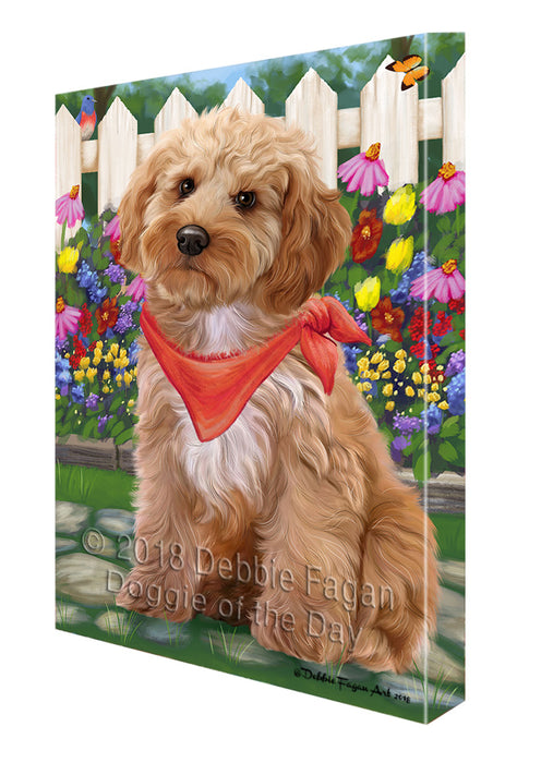 Spring Floral Cockapoo Dog Canvas Print Wall Art Décor CVS87011