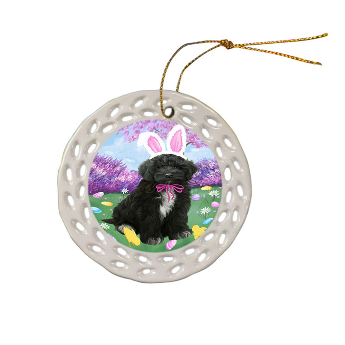 Easter Holiday Cockapoo Dog Ceramic Doily Ornament DPOR57292