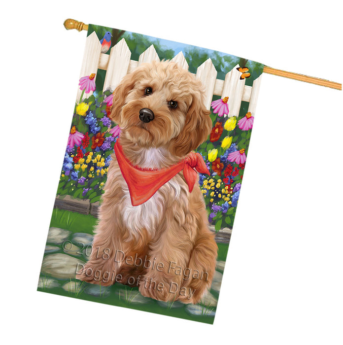 Spring Floral Cockapoo Dog House Flag FLG52327