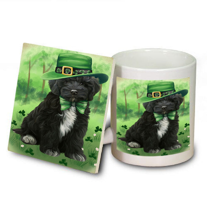 St. Patricks Day Irish Portrait Cockapoo Dog Mug and Coaster Set MUC56987
