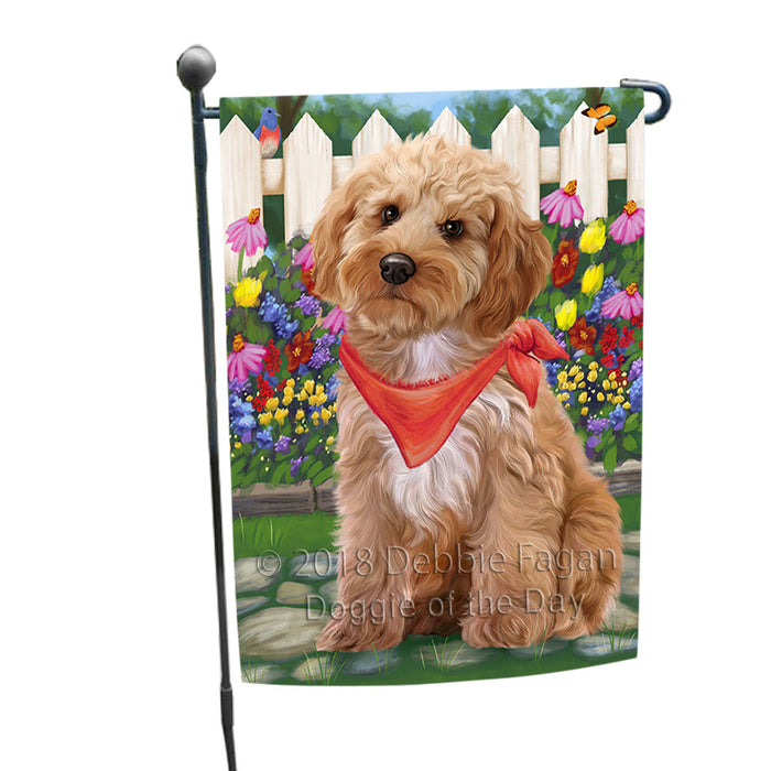 Spring Floral Cockapoo Dog Garden Flag GFLG52191