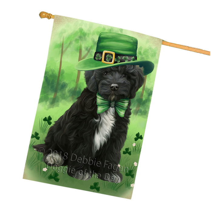 St. Patricks Day Irish Portrait Cockapoo Dog House Flag FLG65019