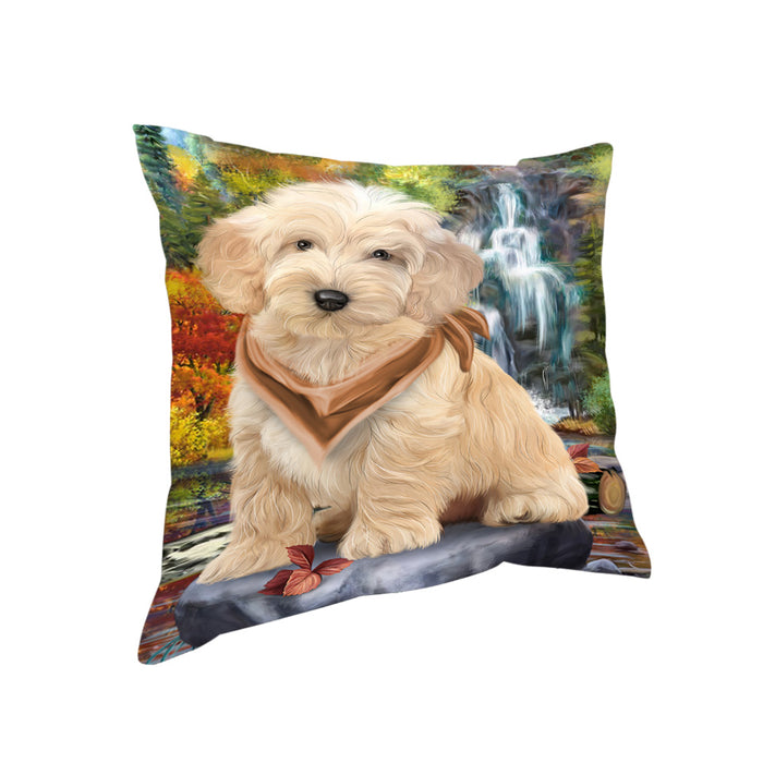 Scenic Waterfall Cockapoo Dog Pillow PIL63820