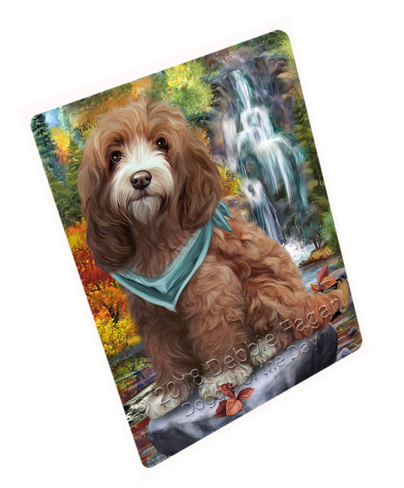 Scenic Waterfall Cockapoo Dog Magnet Mini (3.5" x 2") MAG59844