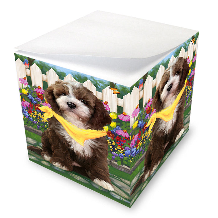 Spring Floral Cockapoo Dog Note Cube NOC52195