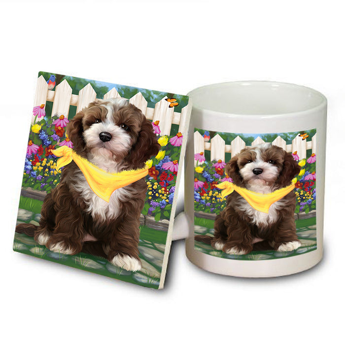 Spring Floral Cockapoo Dog Mug and Coaster Set MUC52187