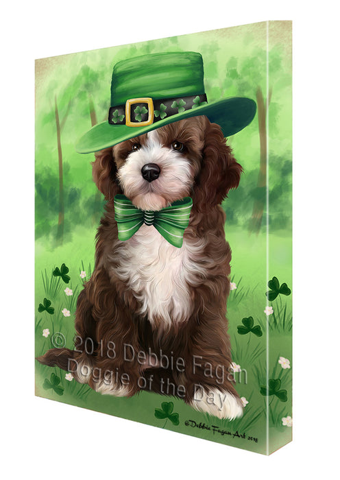 St. Patricks Day Irish Portrait Cockapoo Dog Canvas Print Wall Art Décor CVS135404