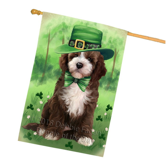 St. Patricks Day Irish Portrait Cockapoo Dog House Flag FLG65020