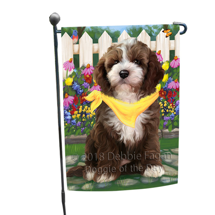 Spring Floral Cockapoo Dog Garden Flag GFLG52192