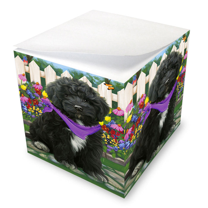 Spring Floral Cockapoo Dog Note Cube NOC52196