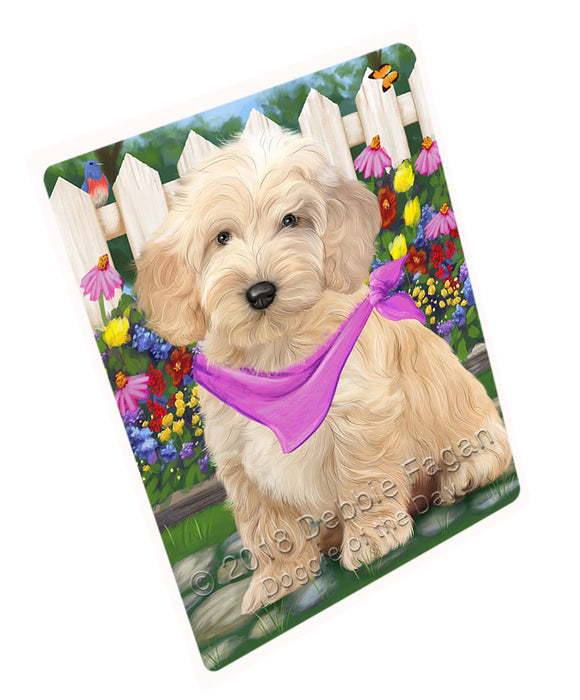 Spring Floral Cockapoo Dog Large Refrigerator / Dishwasher Magnet RMAG73680