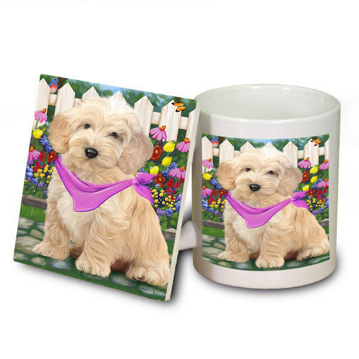 Spring Floral Cockapoo Dog Mug and Coaster Set MUC52189