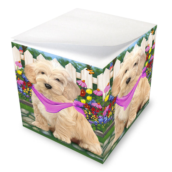 Spring Floral Cockapoo Dog Note Cube NOC52197