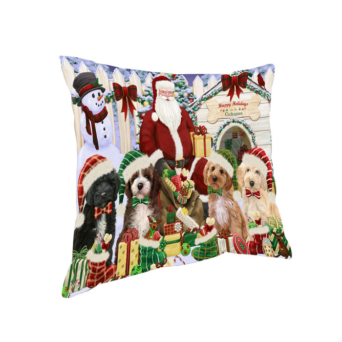 Christmas Dog House Cockapoos Dog Pillow PIL66556