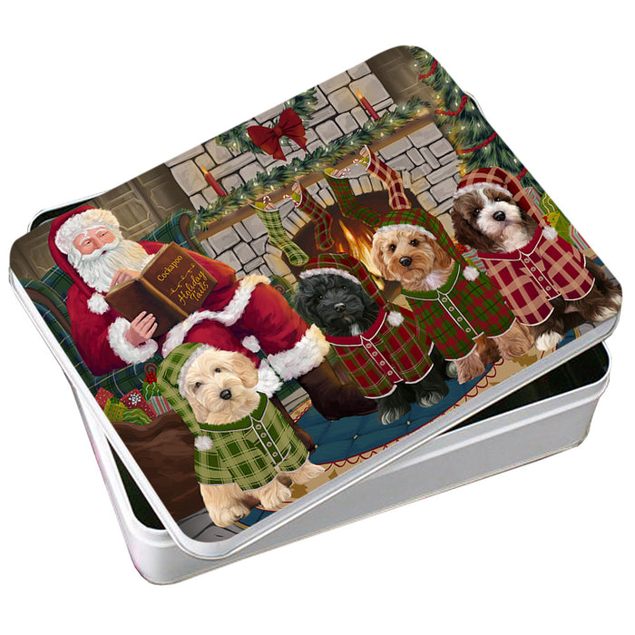 Christmas Cozy Holiday Tails Cockapoos Dog Photo Storage Tin PITN55061