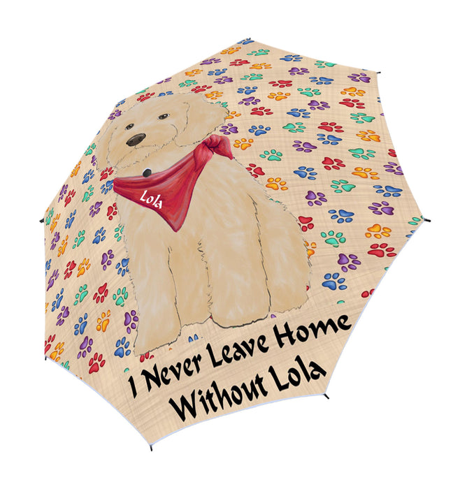 Custom Pet Name Personalized I never Leave Home Cockapoo Dog Semi-Automatic Foldable Umbrella