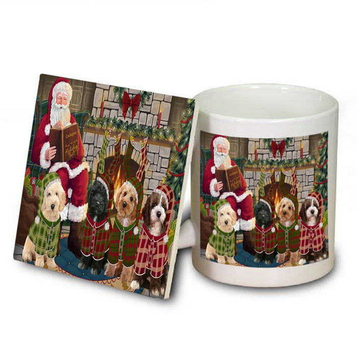 Christmas Cozy Holiday Tails Cockapoos Dog Mug and Coaster Set MUC55110