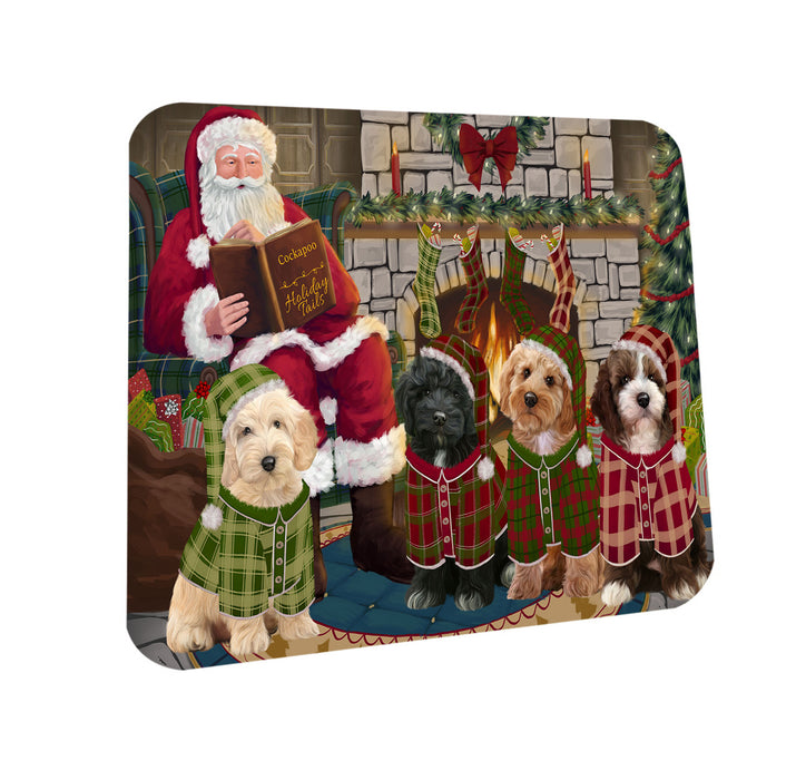 Christmas Cozy Holiday Tails Cockapoos Dog Coasters Set of 4 CST55076