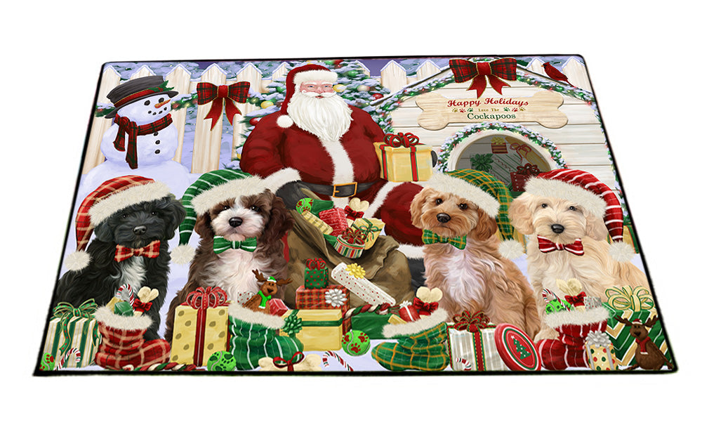 Christmas Dog House Cockapoos Dog Floormat FLMS51861