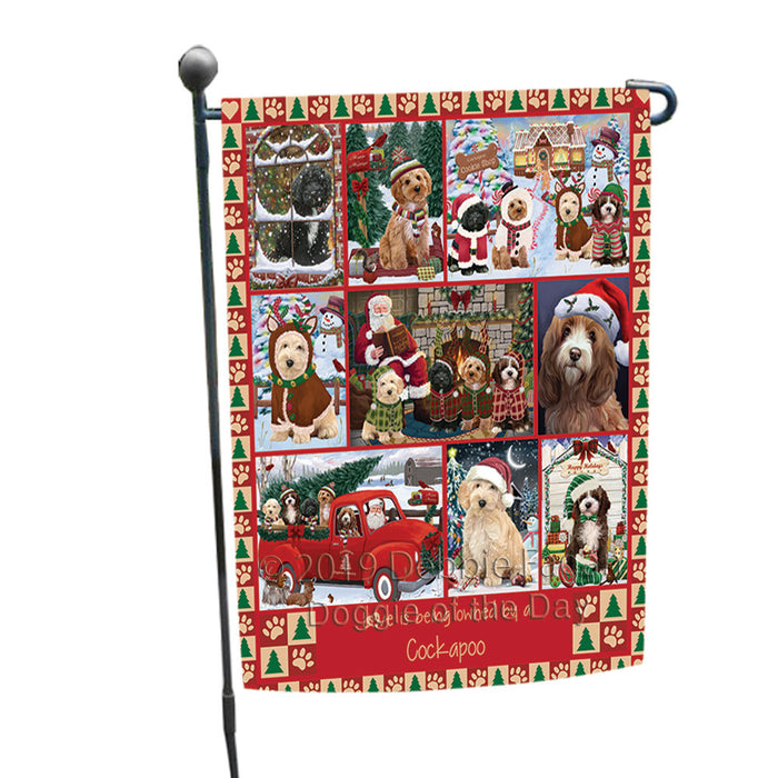 Love is Being Owned Christmas Cockapoo Dogs Garden Flag GFLG65889