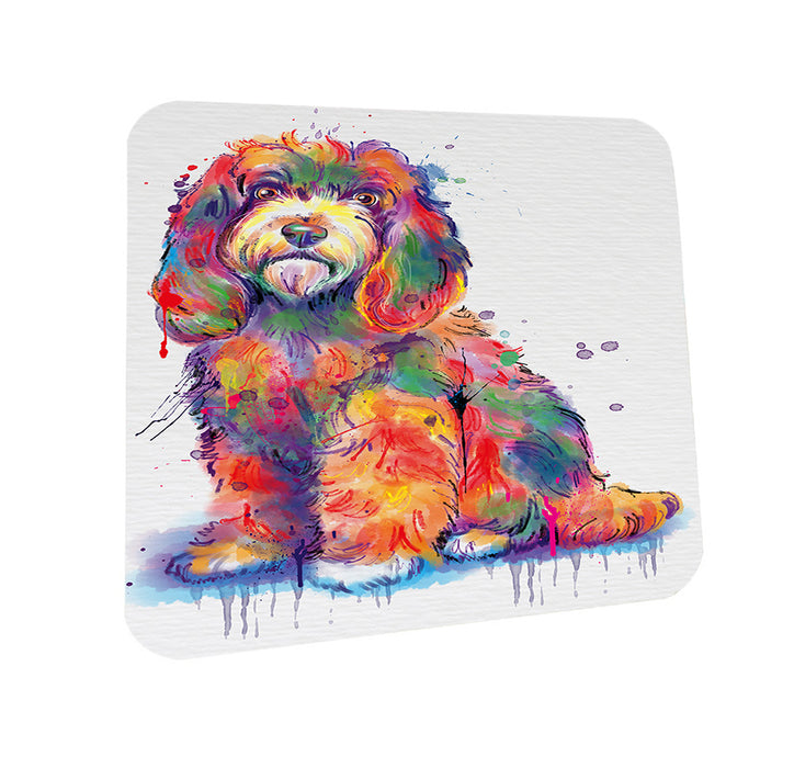 Watercolor Cockapoo Dog Coasters Set of 4 CST57040
