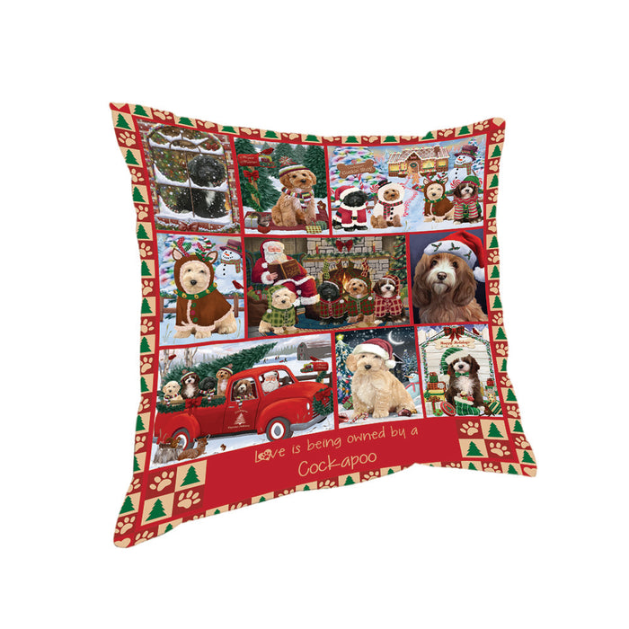 Love is Being Owned Christmas Cockapoo Dogs Pillow PIL85732