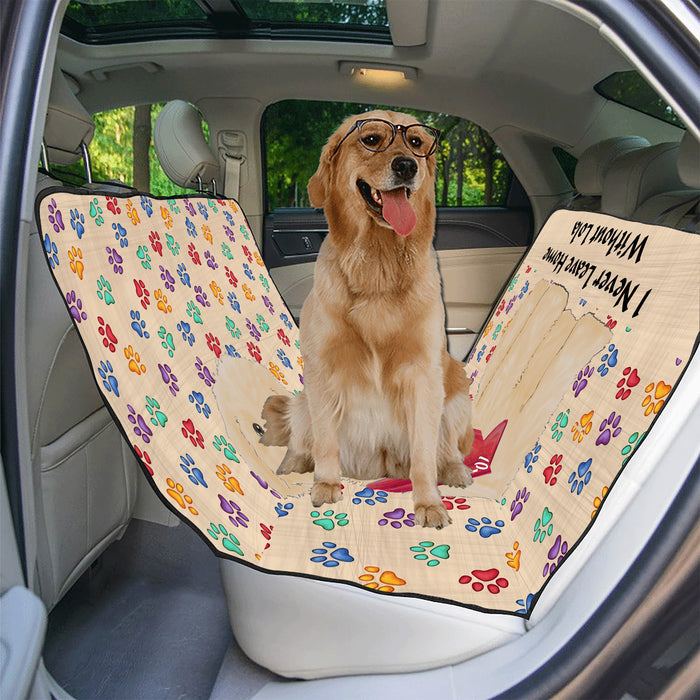 Personalized I Never Leave Home Paw Print Cockapoo Dogs Pet Back Car Seat Cover