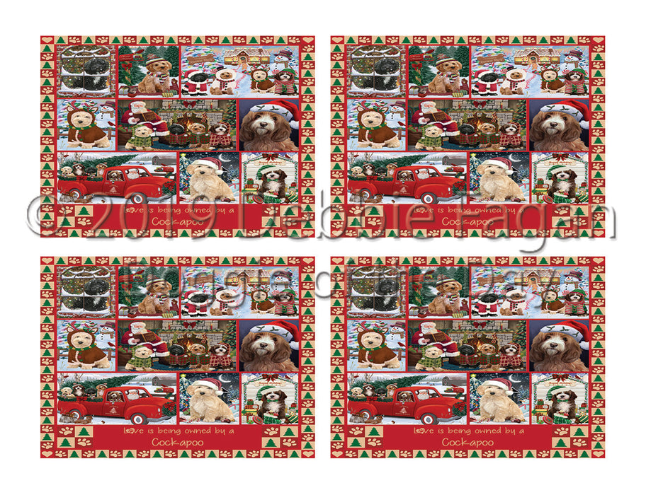 Love is Being Owned Christmas Cockapoo Dogs Placemat