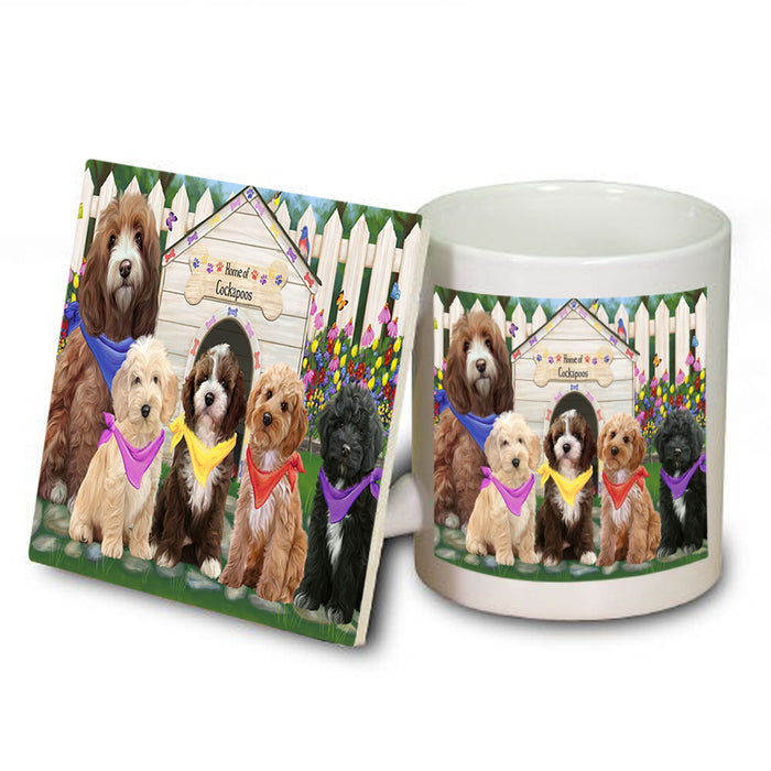 Spring Dog House Cockapoos Dog Mug and Coaster Set MUC52144