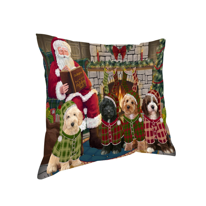 Christmas Cozy Holiday Tails Cockapoos Dog Pillow PIL69400