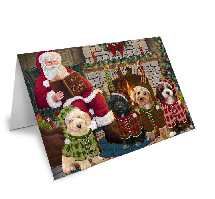 Christmas Cozy Holiday Tails Cockapoos Dog Handmade Artwork Assorted Pets Greeting Cards and Note Cards with Envelopes for All Occasions and Holiday Seasons GCD69869