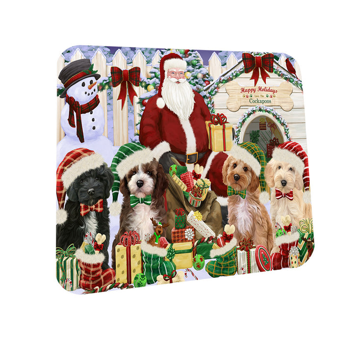 Christmas Dog House Cockapoos Dog Coasters Set of 4 CST52559