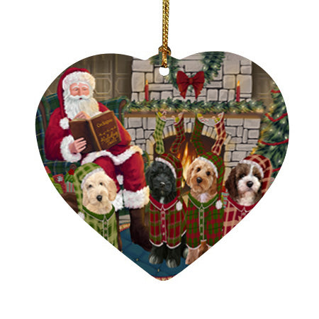 Christmas Cozy Holiday Tails Cockapoos Dog Heart Christmas Ornament HPOR55474