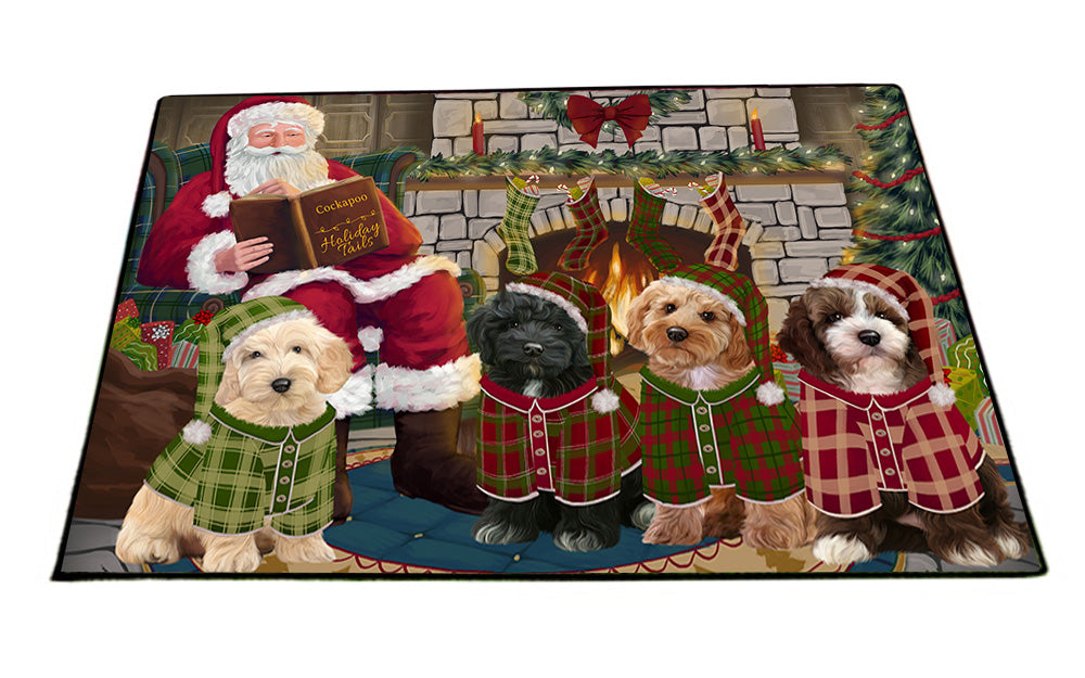 Christmas Cozy Holiday Tails Cockapoos Dog Floormat FLMS52641