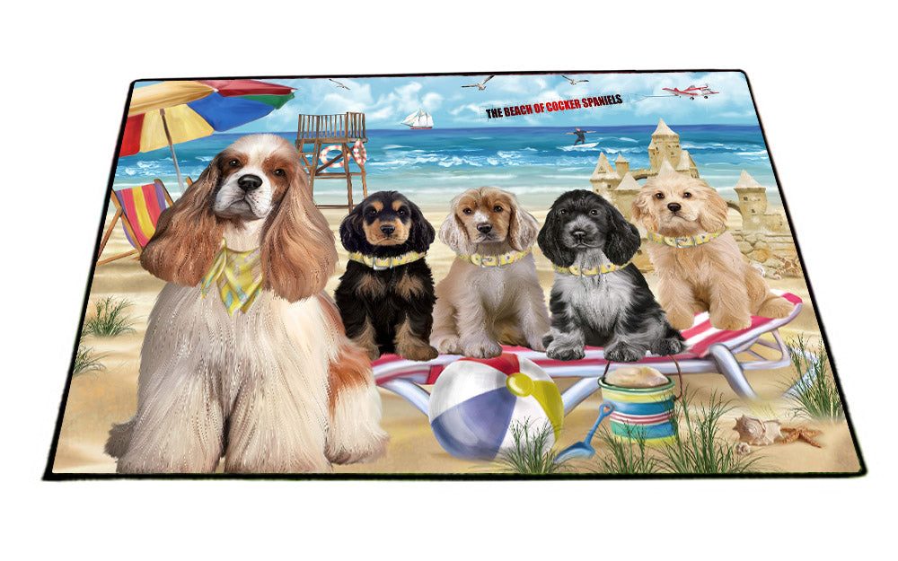 Pet Friendly Beach Cocker Spaniel Dogs Floormat FLMS55468