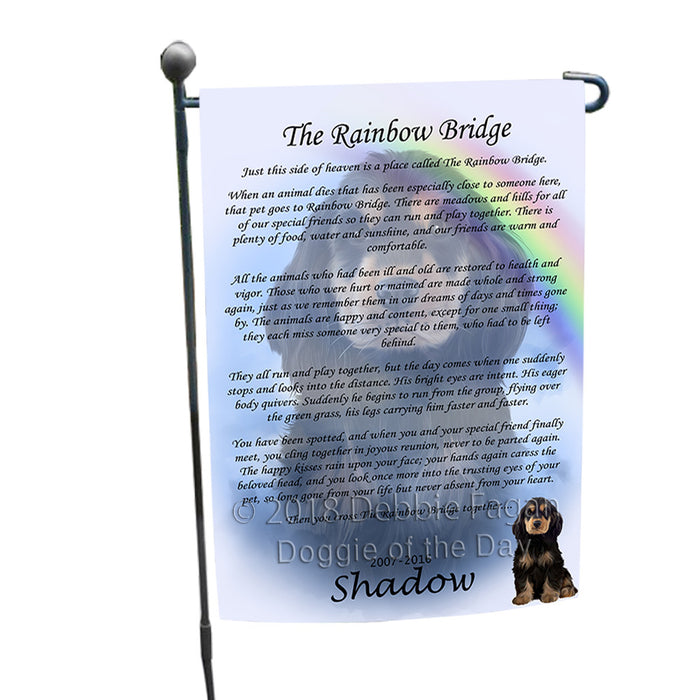 Rainbow Bridge Cocker Spaniel Dog Garden Flag GFLG56158