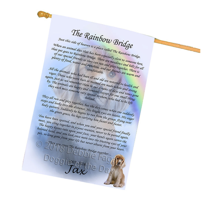 Rainbow Bridge Cocker Spaniel Dog House Flag FLG56296