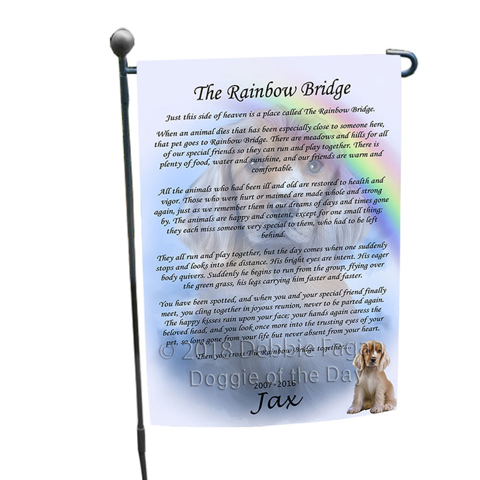 Rainbow Bridge Cocker Spaniel Dog Garden Flag GFLG56160