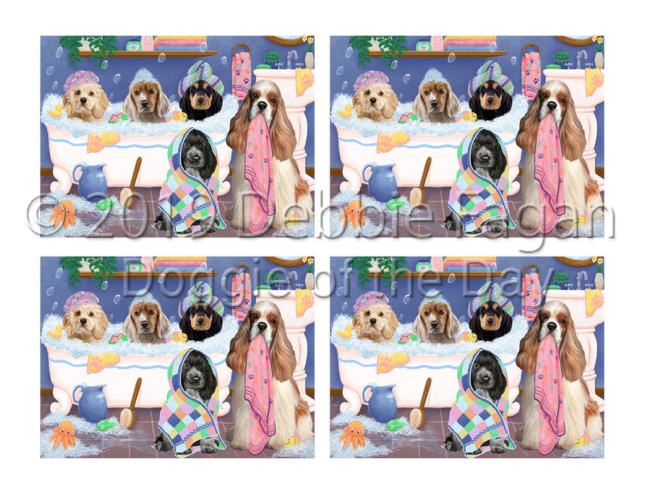 Rub A Dub Dogs In A Tub Cocker Spaniel Dogs Placemat