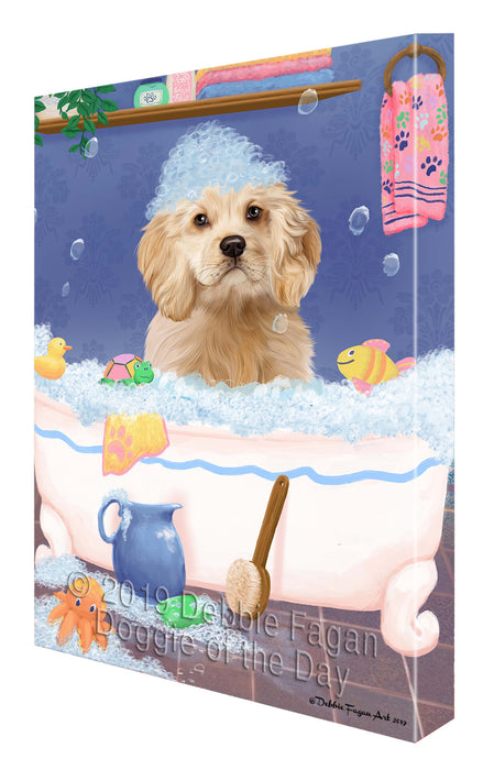 Rub A Dub Dog In A Tub Cocker Spaniel Dog Canvas Print Wall Art Décor CVS142694