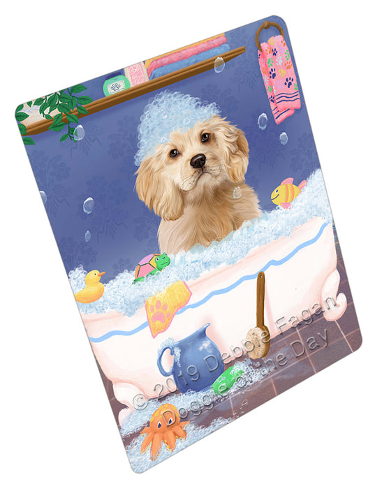 Rub A Dub Dog In A Tub Cocker Spaniel Dog Cutting Board - For Kitchen - Scratch & Stain Resistant - Designed To Stay In Place - Easy To Clean By Hand - Perfect for Chopping Meats, Vegetables, CA81674
