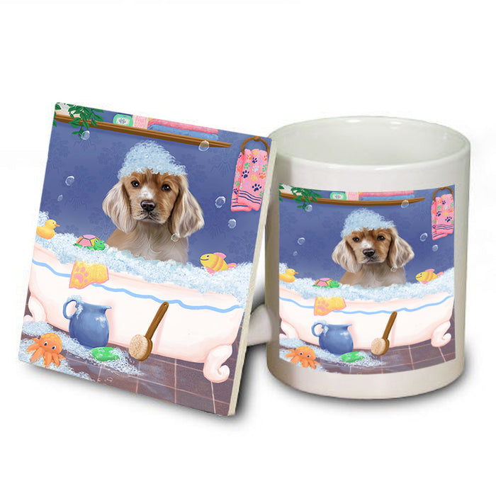 Rub A Dub Dog In A Tub Cocker Spaniel Dog Mug and Coaster Set MUC57347
