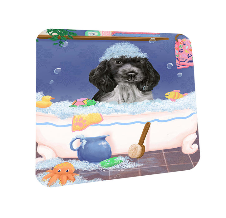 Rub A Dub Dog In A Tub Cocker Spaniel Dog Coasters Set of 4 CST57314