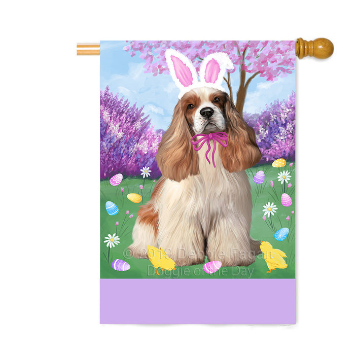 Personalized Easter Holiday Cocker Spaniel Dog Custom House Flag FLG-DOTD-A58893
