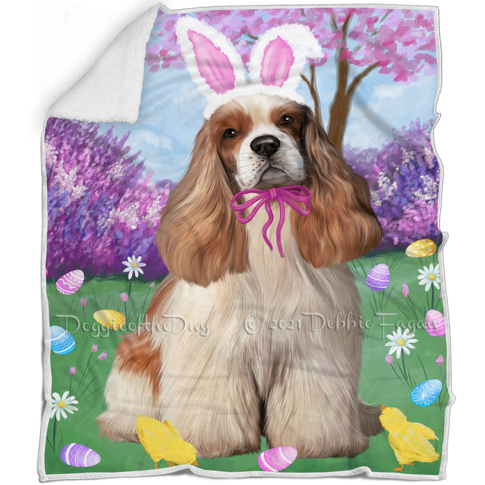 Easter Holiday Cocker Spaniel Dog Blanket BLNKT131718