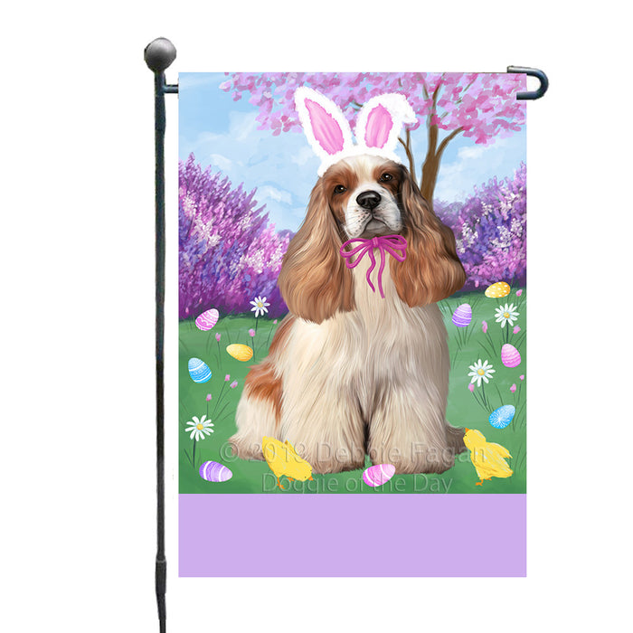 Personalized Easter Holiday Cocker Spaniel Dog Custom Garden Flags GFLG-DOTD-A58837