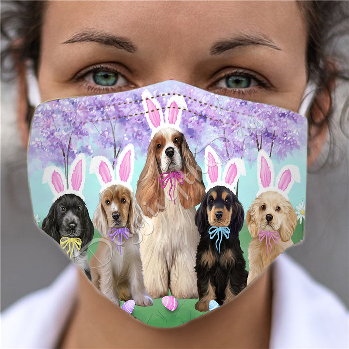 Easter Holiday Cocker Spaniel Dogs Face Mask FM49594