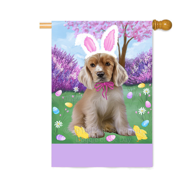 Personalized Easter Holiday Cocker Spaniel Dog Custom House Flag FLG-DOTD-A58895