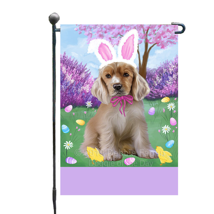 Personalized Easter Holiday Cocker Spaniel Dog Custom Garden Flags GFLG-DOTD-A58839